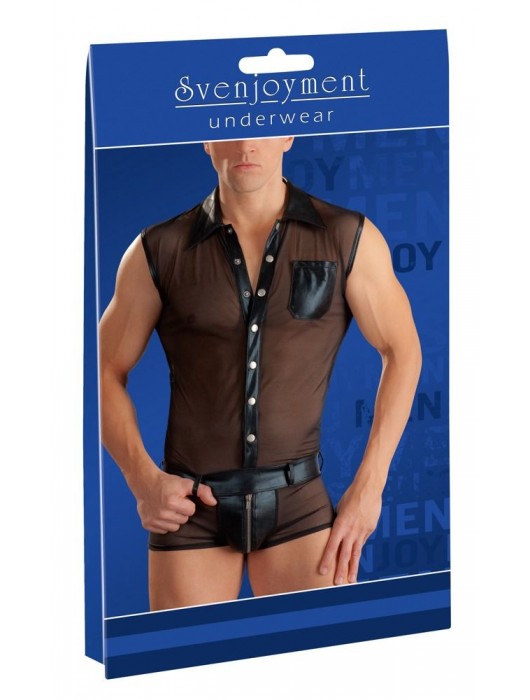 Сексуальный полупрозрачный комбинезон с кармашками - Orion купить с доставкой