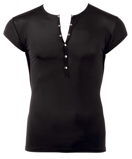 Эластичная футболка с воротом на кнопках - Orion купить с доставкой