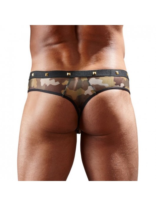 Трусы-стринги камуфляжной расцветки с квадропуклями на поясе - Orion купить с доставкой
