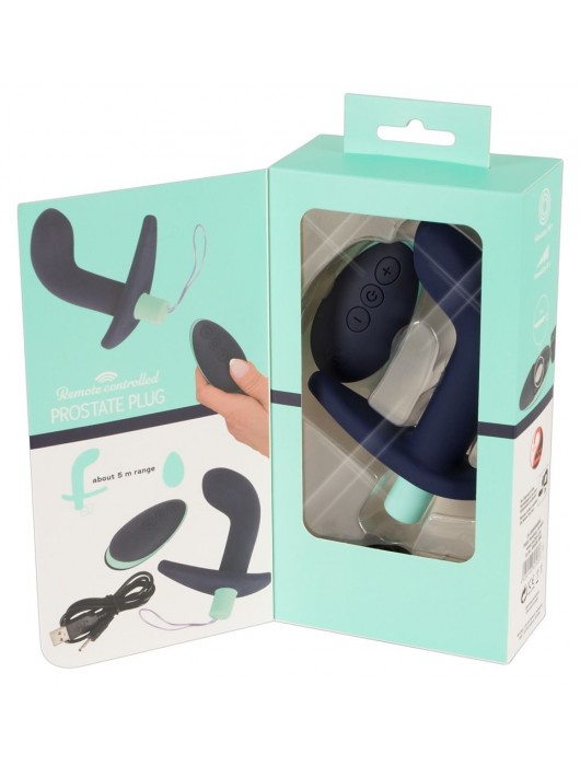 Темно-фиолетовый вибростимулятор простаты с пультом ДУ Remote Controlled Prostate Plug - Orion - в Ростове-на-Дону купить с доставкой