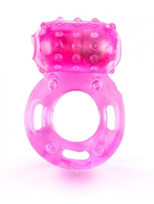 Розовое гелевое эрекционное кольцо с вибропулей - Brazzers - в Ростове-на-Дону купить с доставкой