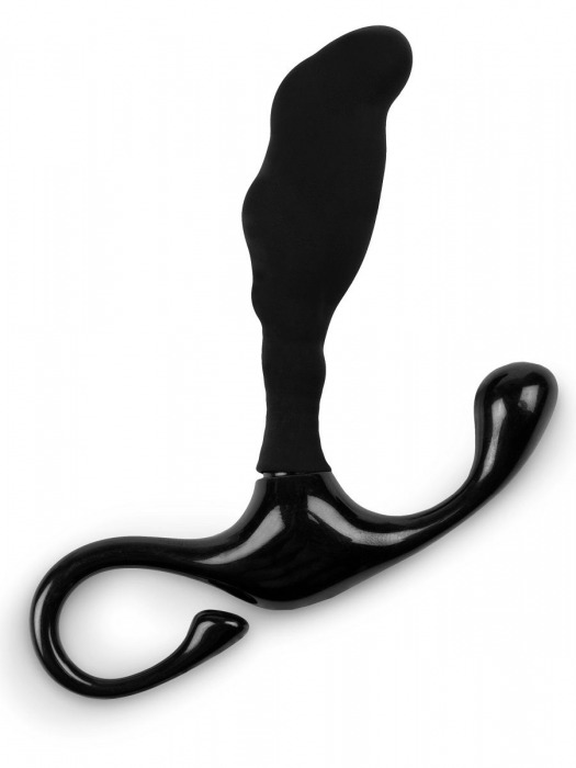 Черный массажер простаты с удобной ручкой-держателем - Brazzers - в Ростове-на-Дону купить с доставкой