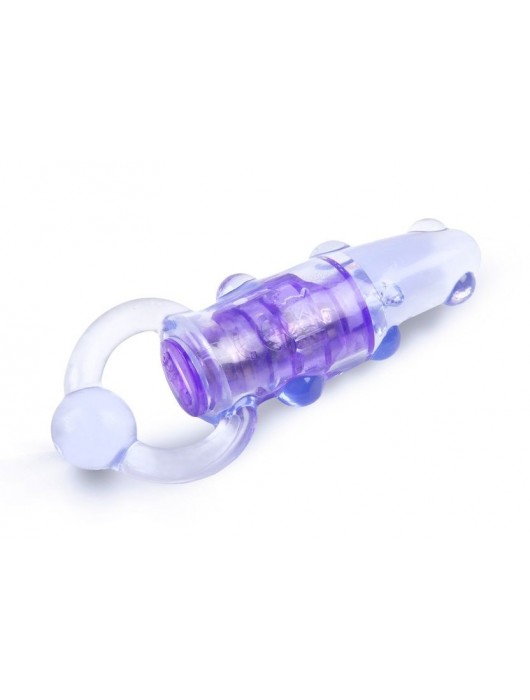 Фиолетовое эрекционное кольцо с удлиненным клиторальным стимулятором - Brazzers - в Ростове-на-Дону купить с доставкой