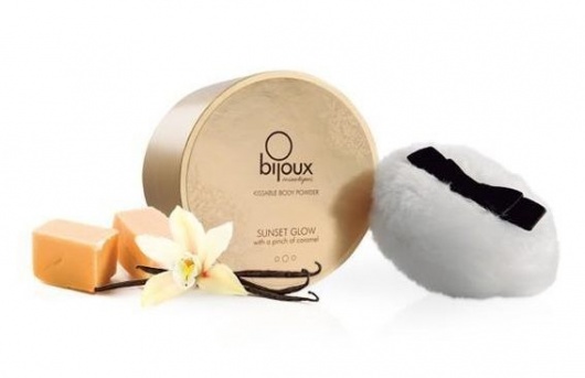Съедобная пудра для тела с ароматом солёной карамели Sunset Glow Powder - 45 гр. -  - Магазин феромонов в Ростове-на-Дону