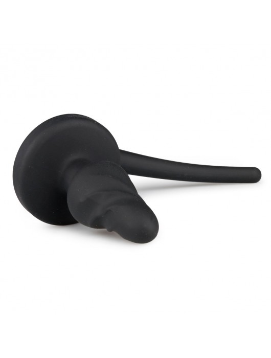 Чёрный витой анальный плаг Dog Tail Plug с хвостом - ONE DC B.V.