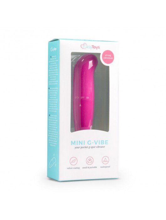 Розовый мини-вибратор для G-стимуляции Easytoys Mini G-Spot Vibrator - 12 см. - ONE DC B.V.
