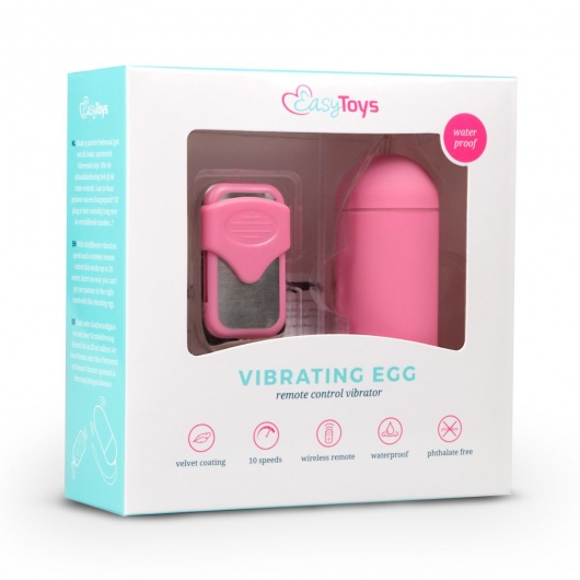 Розовое виброяйцо Easytoys Vibration Egg с пультом ДУ - ONE DC B.V.