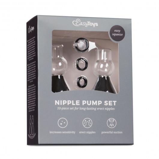 Черные вакуумные стимуляторы для сосков Nipple Pump Set - ONE DC B.V.
