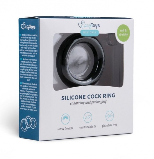 Черное эрекционное кольцо Silicone Cock Ring Small - ONE DC B.V. - в Ростове-на-Дону купить с доставкой