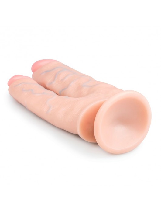 Телесный анально-вагинальный фаллоимитатор Easytoys Double Dildo - 25 см. - ONE DC B.V.