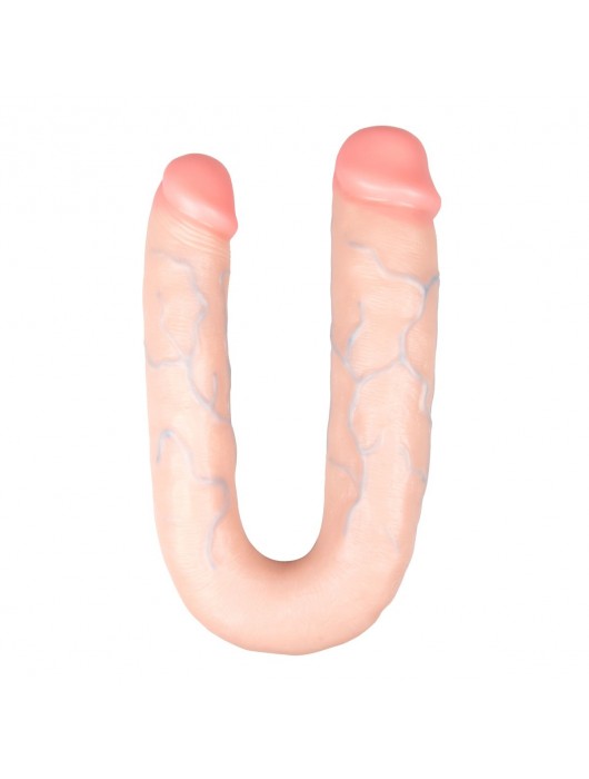Телесный U-образный фаллоимитатор Easytoys Double Dong - 22 см. - ONE DC B.V.