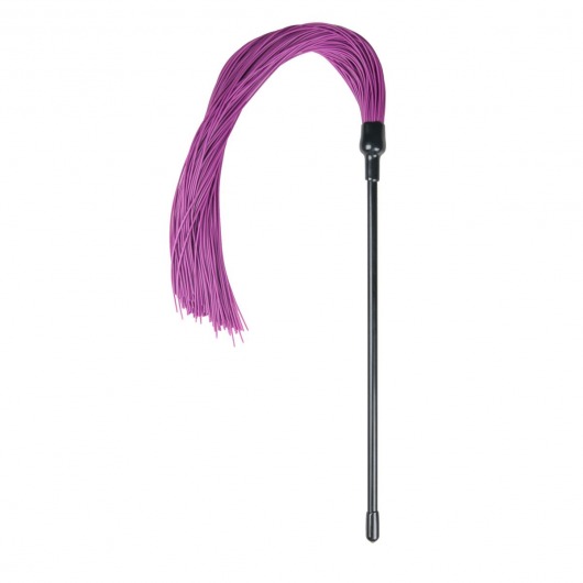 Плеть с фиолетовыми силиконовыми хвостами Purple Silicone Tickler - 45 см. - EDC Wholesale - купить с доставкой в Ростове-на-Дону
