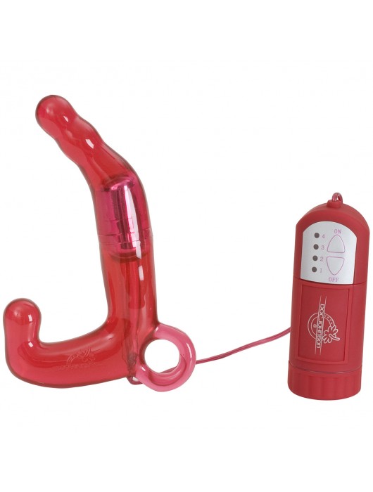 Красный мужской водонепроницаемый стимулятор MEN S PLEASURE WAND - Doc Johnson - в Ростове-на-Дону купить с доставкой