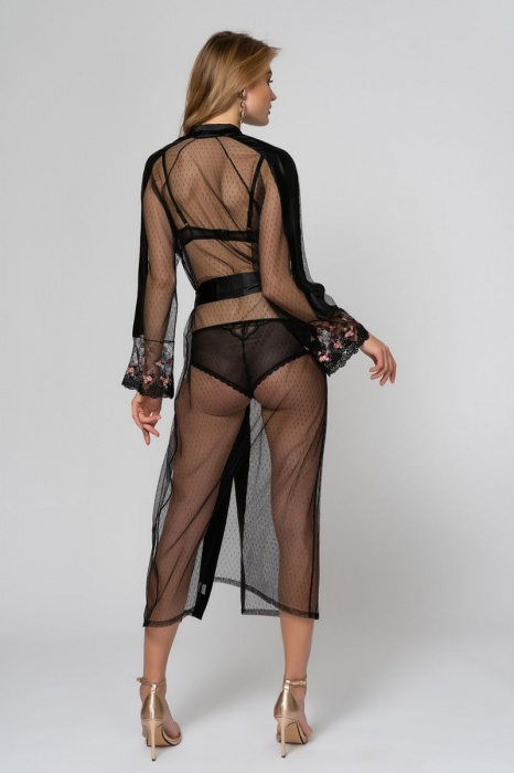 Длинный соблазнительный пеньюар с вышивкой - Laete купить с доставкой