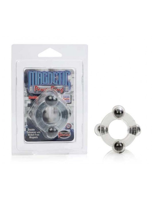 Двойное эрекционное кольцо с магнитами Magnetic Power Ring - California Exotic Novelties - в Ростове-на-Дону купить с доставкой