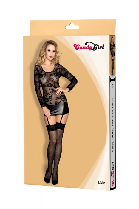 Коротенькое платье с пажами Livia - Candy Girl купить с доставкой