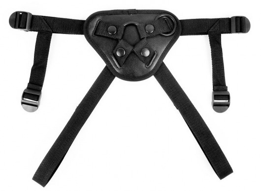 Черные универсальные трусики для страпона на регулируемых ремешках - Bior toys - купить с доставкой в Ростове-на-Дону