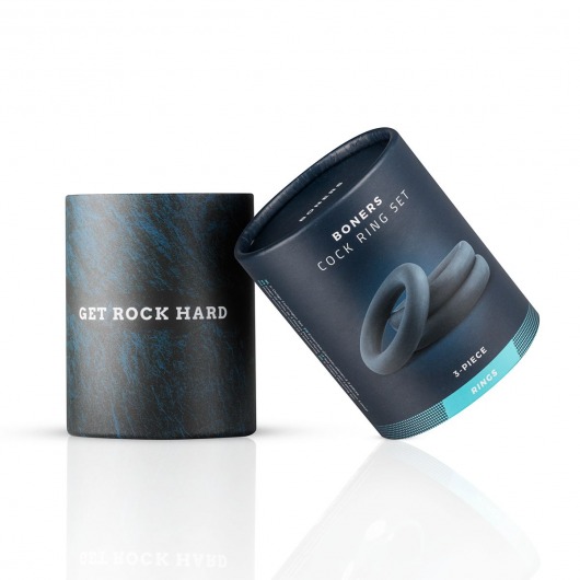 Набор из 3 темно-серых эрекционных колец - ONE DC B.V. - в Ростове-на-Дону купить с доставкой