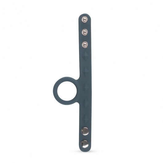 Темно-серое эрекционное кольцо с утяжкой для мошонки - размер S-M - ONE DC B.V. - в Ростове-на-Дону купить с доставкой