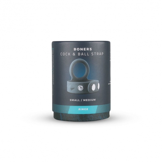 Темно-серое эрекционное кольцо с утяжкой для мошонки - размер S-M - ONE DC B.V. - в Ростове-на-Дону купить с доставкой