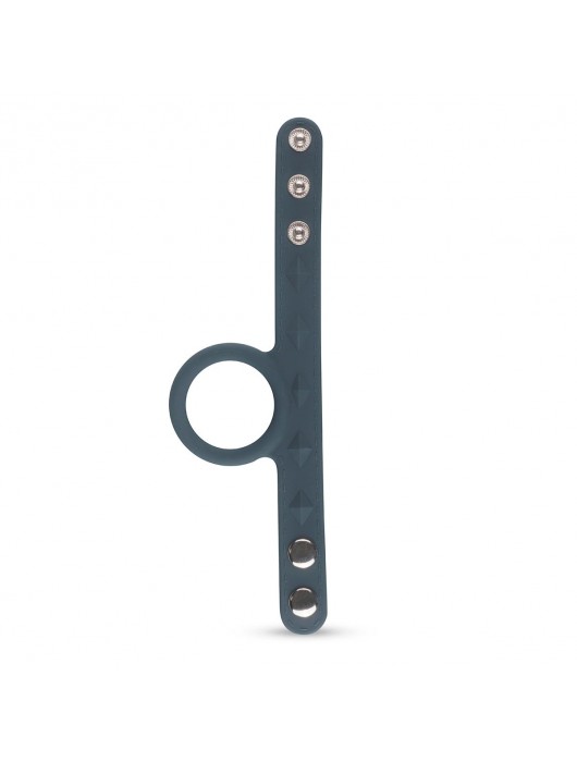 Темно-серое эрекционное кольцо с утяжкой для мошонки - размер L - ONE DC B.V. - в Ростове-на-Дону купить с доставкой