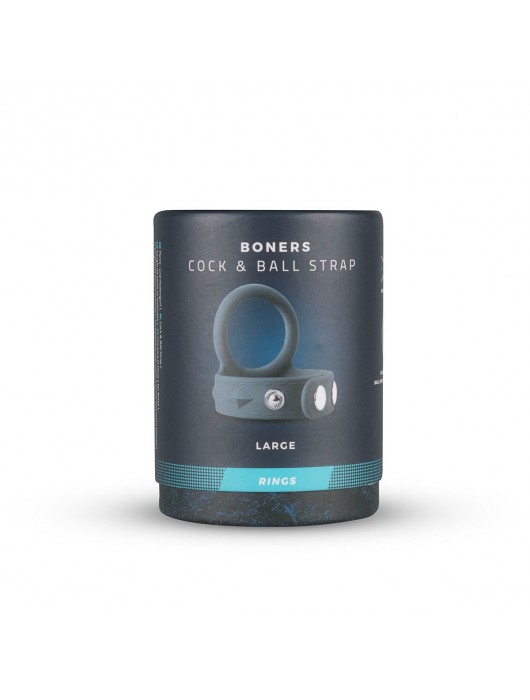 Темно-серое эрекционное кольцо с утяжкой для мошонки - размер L - ONE DC B.V. - в Ростове-на-Дону купить с доставкой