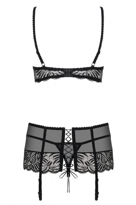 Изысканный комплект Contica с поясом для чулок - Obsessive купить с доставкой