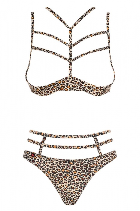 Пикантный комплект Selvy с открытой грудью - Obsessive купить с доставкой