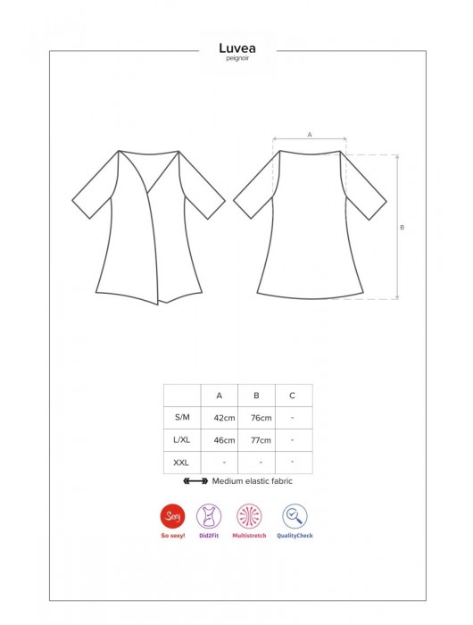 Пеньюар Luvae с атласным поясом - Obsessive купить с доставкой