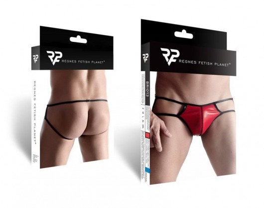 Соблазнительные мужские трусы-брифы из wetlook-материала - Demoniq купить с доставкой