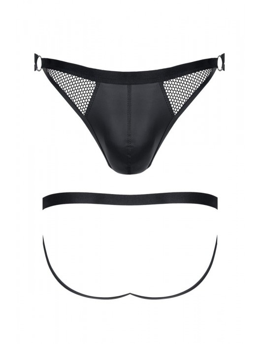 Мужские трусы со вставками из сетки и декоративными кольцами - Demoniq купить с доставкой