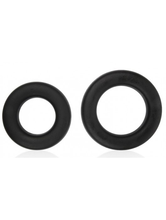 Набор из двух черных эрекционных колец Sex Expert - Sex Expert - в Ростове-на-Дону купить с доставкой