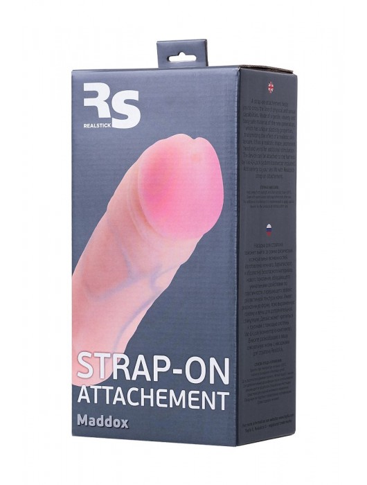 Телесная насадка для страпона Maddox - 15,4 см. - ToyFa - купить с доставкой в Ростове-на-Дону