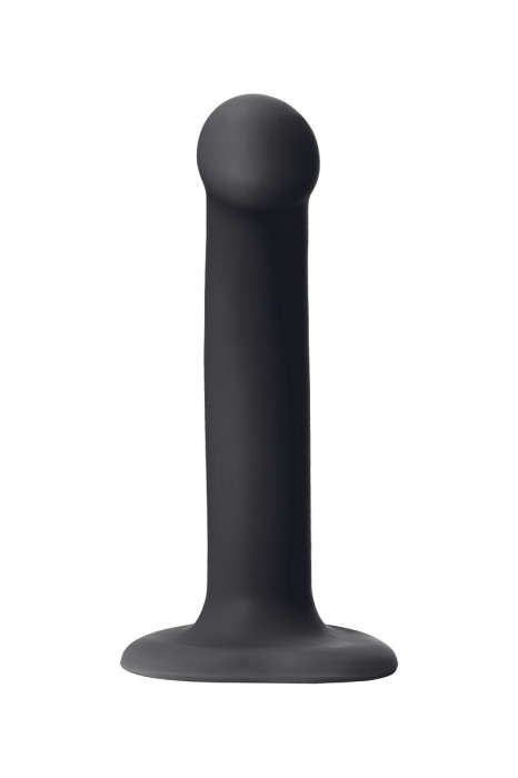 Черный фаллос на присоске Silicone Bendable Dildo S - 17 см. - Strap-on-me - купить с доставкой в Ростове-на-Дону