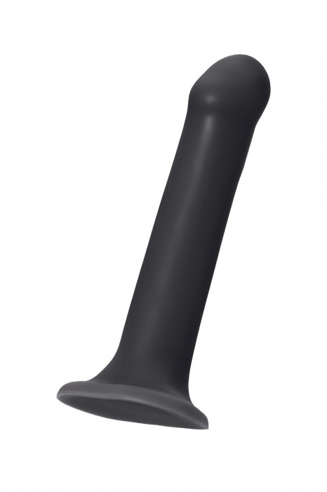 Черный фаллос на присоске Silicone Bendable Dildo L - 19 см. - Strap-on-me - купить с доставкой в Ростове-на-Дону