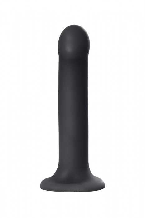 Черный фаллос на присоске Silicone Bendable Dildo L - 19 см. - Strap-on-me - купить с доставкой в Ростове-на-Дону