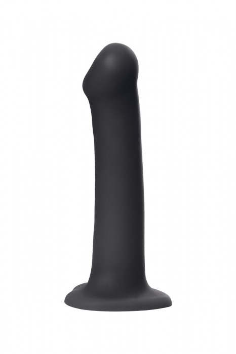 Черный фаллос на присоске Silicone Bendable Dildo L - 19 см. - Strap-on-me - купить с доставкой в Ростове-на-Дону