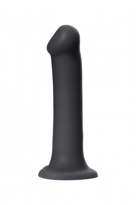 Черный фаллос на присоске Silicone Bendable Dildo XL - 20 см. - Strap-on-me - купить с доставкой в Ростове-на-Дону