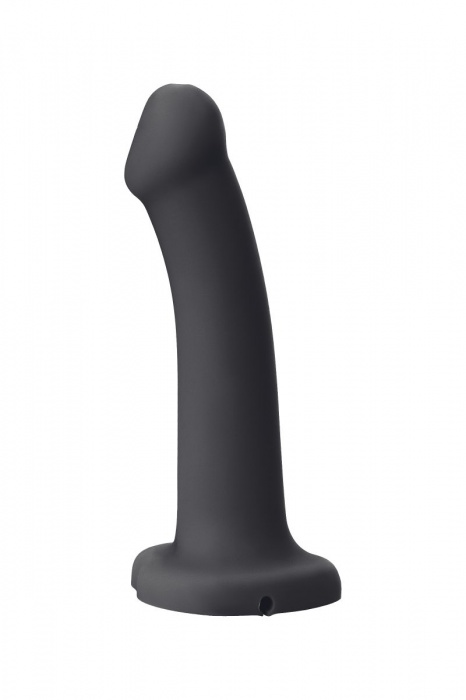 Черный фаллос с имитацией эякуляции Silicon Cum Dildo L - 19,6 см. - Strap-on-me - купить с доставкой в Ростове-на-Дону