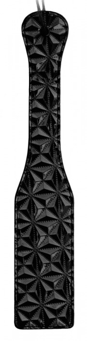 Черная шлепалка Luxury Paddle - 31,5 см. - Shots Media BV - купить с доставкой в Ростове-на-Дону