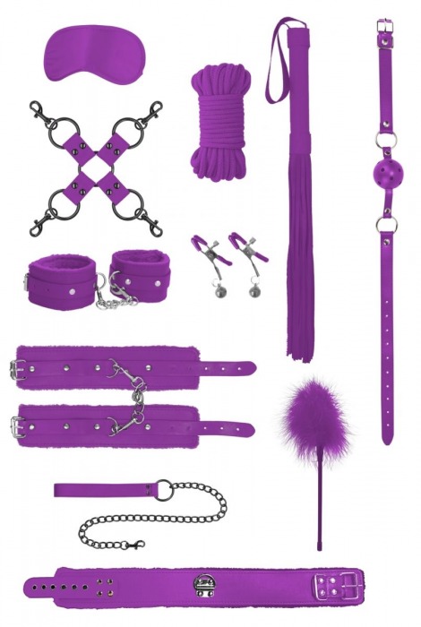 Фиолетовый игровой набор БДСМ Intermediate Bondage Kit - Shots Media BV - купить с доставкой в Ростове-на-Дону