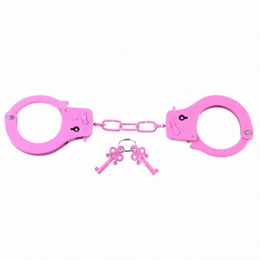 Металлические розовые наручники - Pipedream - купить с доставкой в Ростове-на-Дону