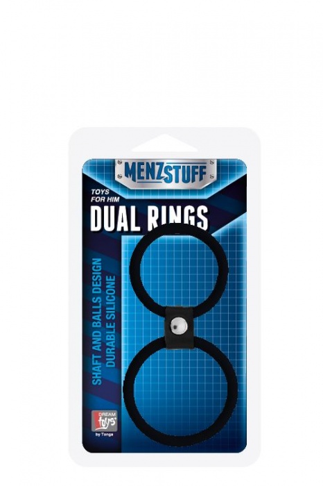 Чёрное двойное эрекционное кольцо Dual Rings Black - Dream Toys - в Ростове-на-Дону купить с доставкой