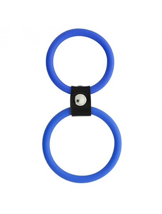 Синее двойное эрекционное кольцо Dual Rings Blue - Dream Toys - в Ростове-на-Дону купить с доставкой