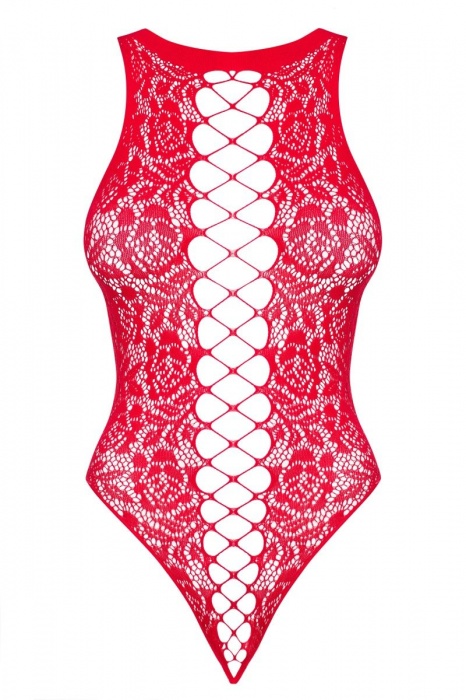 Эффектное боди с имитацией шнуровки - Obsessive купить с доставкой