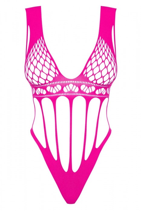 Пикантное боди с вертикальными полосочками - Obsessive купить с доставкой