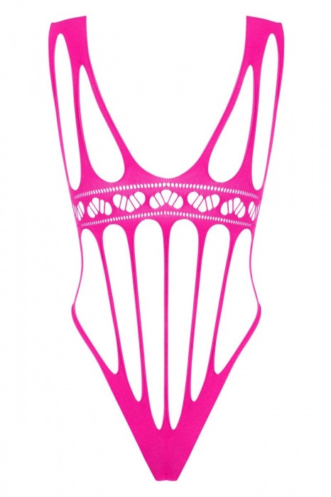 Пикантное боди с вертикальными полосочками - Obsessive купить с доставкой