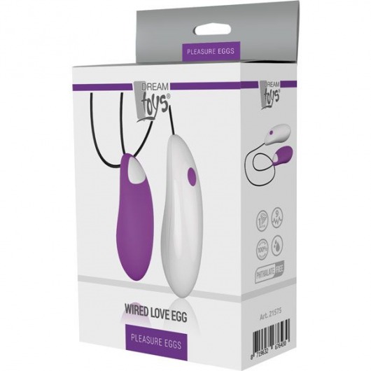 Фиолетовое виброяйцо WIRED LOVE EGG - Dream Toys