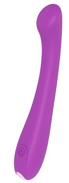 Фиолетовый вибромассажер SLIM NECK G-FLEX - 17,7 см. - Dream Toys