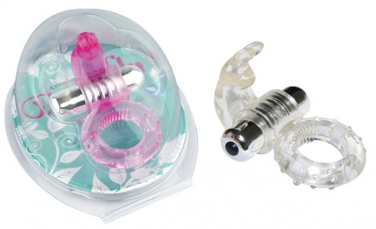 Прозрачное эрекционное виброкольцо с зайчиком 7 Speed Rabbit Cock Ring - Howells - в Ростове-на-Дону купить с доставкой